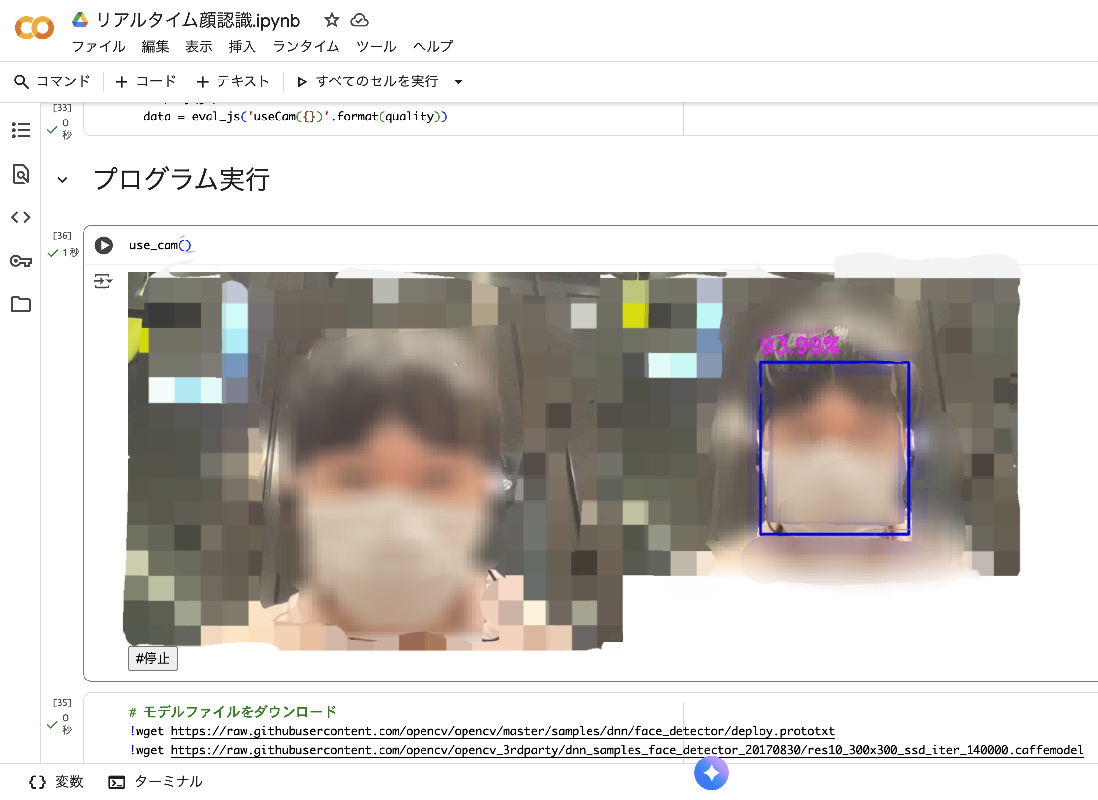 リアルタイム顔認証システム